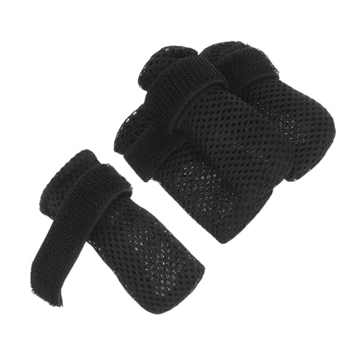 INOOMP 4 Stück Weiche Katzenschuhe Atmungsaktive rutschfeste Pfotenschutz-Boots für Sanfte Pflege Anti-Kratzschutz Warm und Bequem für Zuhause und Outdoor Schwarz von INOOMP