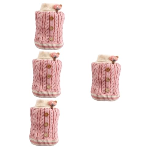 INOOMP 4 Stück Welpenweste Aus Baumwolle Wintermantel Für Hunde Hunde-Outfits Entzückender Haustierpullover -Hoodie Warmhaltender Hundepullover Hunde-Winter-Hoodie Rosa Stoff INOOMP 4 Stück Welpenweste Aus Baumwolle Wintermantel Für Hunde Hunde-Outfits Entzückender Haustierpullover -Hoodie Warmhaltender Hundepullover Hunde-Winter-Hoodie Rosa Stoff von INOOMP