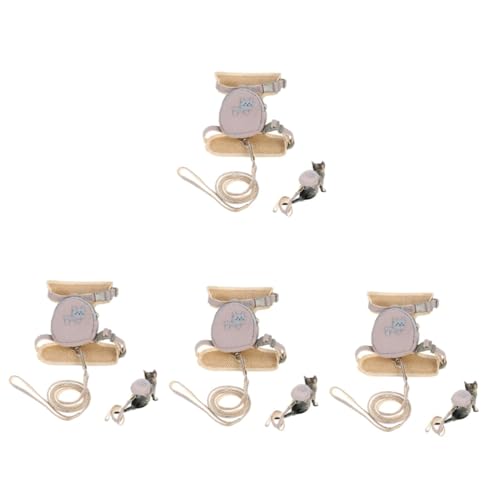 INOOMP 4 Stück hunderucksack Leine cat Leash cat Harnesses Katzengeschirr und Leine Welpen Rucksack Geschirr laufweste Katzengeschirr ausbruchsicher Atmungsaktives Katzengeschirr Haustier INOOMP 4 Stück hunderucksack Leine cat Leash cat Harnesses Katzengeschirr und Leine Welpen Rucksack Geschirr laufweste Katzengeschirr ausbruchsicher Atmungsaktives Katzengeschirr Haustier von INOOMP