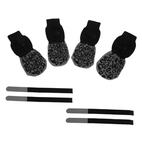 INOOMP 4 Stück rutschfeste Pet Socken für Holzböden Bequeme Indoor Hundeschuhe mit Grippers für Mittlere und Große Hunde Langlebig und rutschfest von INOOMP