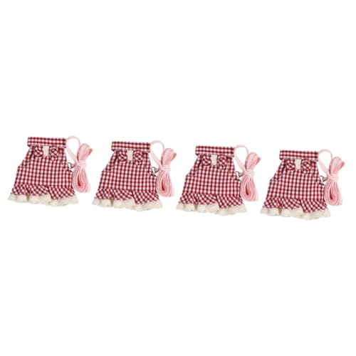 INOOMP 4 Stücke Cartoon Bunny Kit Hamster Kleid Zugseil Praktische Haustier Weste Leine S Größe Für Frettchen von INOOMP