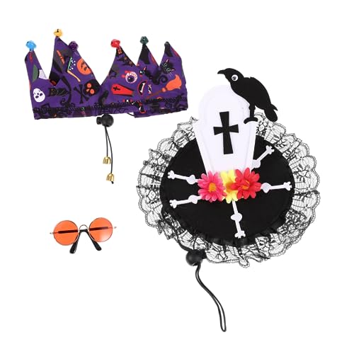 INOOMP 5 Sätze Haustier verkleiden lustige Haustierkappe Halloween-Zubehör für Katzen Halloween Costume Halloween Kleidung Hund Halloween-Anzüge Katzenkostümzubehör Polyester INOOMP 5 Sätze Haustier verkleiden lustige Haustierkappe Halloween-Zubehör für Katzen Halloween Costume Halloween Kleidung Hund Halloween-Anzüge Katzenkostümzubehör Polyester von INOOMP