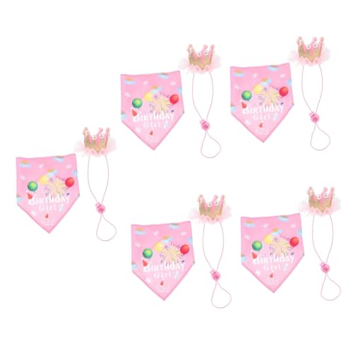 INOOMP 5 Sätze Hundegeburtstagsmütze Hundemütze Katze Hund Geburtstag Kappe Geburtstag Hund Halstuch Geburtstag Hunde Halstuch Hundesachen Rosa Haustier Geburtstagsparty Liefert Polyester INOOMP 5 Sätze Hundegeburtstagsmütze Hundemütze Katze Hund Geburtstag Kappe Geburtstag Hund Halstuch Geburtstag Hunde Halstuch Hundesachen Rosa Haustier Geburtstagsparty Liefert Polyester von INOOMP
