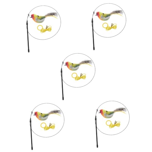 INOOMP 5 Sets Indoor-katzenvogelspielzeug Mit Weichen Plüsch-Katzen-Teasing-Sticks Für Die Unterhaltung Von Kätzchen INOOMP 5 Sets Indoor-katzenvogelspielzeug Mit Weichen Plüsch-Katzen-Teasing-Sticks Für Die Unterhaltung Von Kätzchen von INOOMP