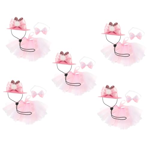 INOOMP 5 Sätze Ostern-Haustier-Outfit Tier kostüm tierkostüm Kostüme für kleine Hunde rosa Outfits Kleider kleine hundekostüme zu Ostern Haustierkleidung draussen Hundekleidung Stoff von INOOMP