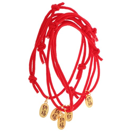 INOOMP 5stücke Handgefertigte Haustier-Halskette Verstellbar Rotes Seil Katzenschmuck Und Hundeschmuck Strickhalsband Für Kleine Tiere INOOMP 5stücke Handgefertigte Haustier-Halskette Verstellbar Rotes Seil Katzenschmuck Und Hundeschmuck Strickhalsband Für Kleine Tiere von INOOMP