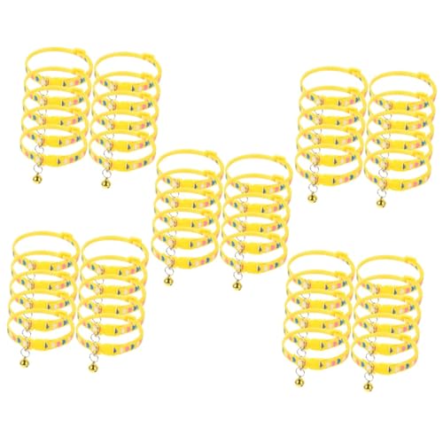 INOOMP 5 Sets Welpenhalsband Mit Glockenherz-Design Für Dekoratives Kätzchen Bequemes Haustier-zubehör 10 Stück * 5 von INOOMP