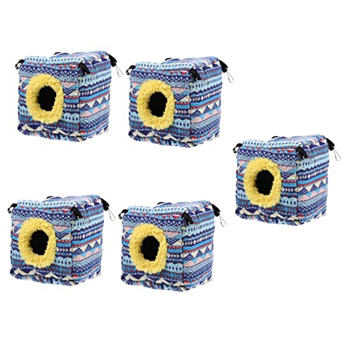 INOOMP 5St Hamsternest Igel Winter Hängebett Schlafbett für kleine Haustiere Tierbett tierzelt Trinken Spielzeuge Igel Winternest Hamster Winterhaus Papagei Baumwollnest Zubehör Baumwolle von INOOMP