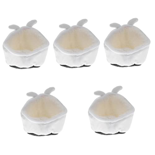 INOOMP 5stücke Hamster Nest Baumwolle Atmungsaktives Und Warmhaltendes Schlafhaus Für Kleine Haustiere Gemütliches Hamsterbett Für Süße Nager Sofa Weiß Für Käfige Und von INOOMP