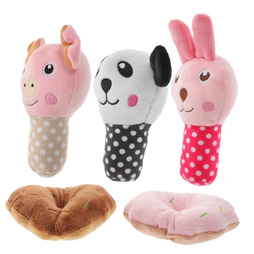 INOOMP Beißspielzeug für Hunde 5er-Set Quietschendes Hundespielzeug Tiermotive Sanft für Welpen Kleiner Zeitspaß INOOMP Beißspielzeug für Hunde 5er-Set Quietschendes Hundespielzeug Tiermotive Sanft für Welpen Kleiner Zeitspaß von INOOMP