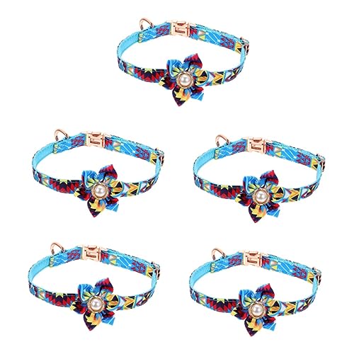 INOOMP 5st Haustierhalsband Sommerhalsketten Abreißhalsband Für Haustiere Halsketten Für Hundehalsband Für Welpen Fliege Perlenkette Mit Charme Nylon von INOOMP