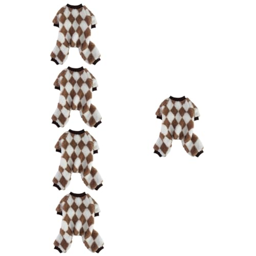 INOOMP 5st Kleidung Für Haustiere Zarte Hundebekleidung Welpenzubehör Weihnachtsdekoration Kleidung Für Hund Hunde-Pyjama Pelzige Welpenkleidung Polyester Zweibeinige Kleidung Behaart von INOOMP
