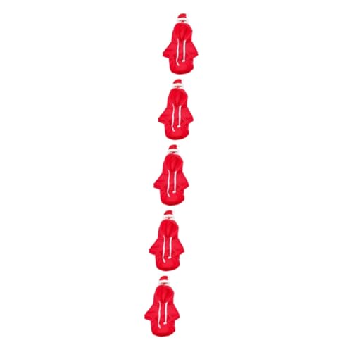 INOOMP 5st Weihnachtsschutz Mit Kordelzug Hund Winterkleidung Für Welpen Welpenkostüm Wintermantel Für Welpen Chinesisches Neujahrskostüm Für Haustiere Welpen-Outfits Rot Polyester INOOMP 5st Weihnachtsschutz Mit Kordelzug Hund Winterkleidung Für Welpen Welpenkostüm Wintermantel Für Welpen Chinesisches Neujahrskostüm Für Haustiere Welpen-Outfits Rot Polyester von INOOMP