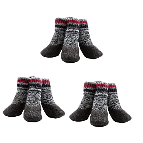INOOMP 3er-Sets Haustiersocken Hundesocken - Polsterung Warme Hundeschuhe Für Den Einsatz Grau 2 Paar * 3 INOOMP 3er-Sets Haustiersocken Hundesocken - Polsterung Warme Hundeschuhe Für Den Einsatz Grau 2 Paar * 3 von INOOMP