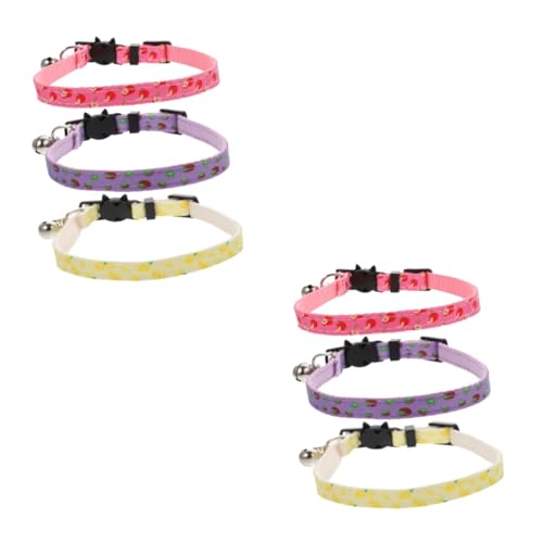 INOOMP 6 STK Haustier Katzenhalsband Halsband für Welpen Haustier Hundehalsband Haustierhalsband Haustierdekoration Halskette Haustierkette Hundehalsband mit Obstmuster Polyester INOOMP 6 STK Haustier Katzenhalsband Halsband für Welpen Haustier Hundehalsband Haustierhalsband Haustierdekoration Halskette Haustierkette Hundehalsband mit Obstmuster Polyester von INOOMP