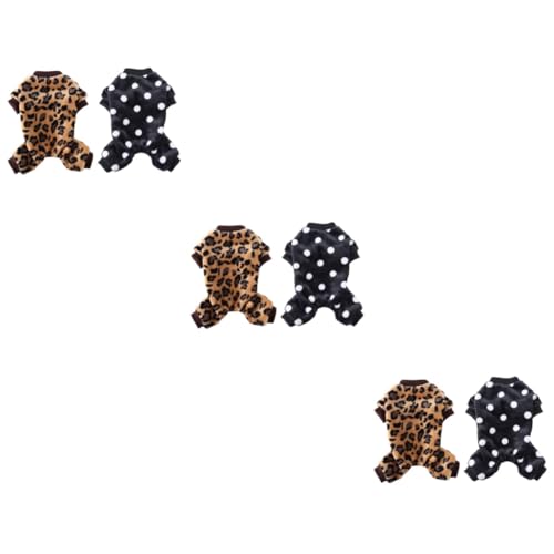 INOOMP 6 STK Haustier-Pyjama Hunde Winter Hoodies Plüsch-hundekleidung Haustier Hund Hoodie Für ädchen Kleidung Für Haustierhunde Katze Leopardenmuster Kind Polyester Resort-Kleidung INOOMP 6 STK Haustier-Pyjama Hunde Winter Hoodies Plüsch-hundekleidung Haustier Hund Hoodie Für ädchen Kleidung Für Haustierhunde Katze Leopardenmuster Kind Polyester Resort-Kleidung von INOOMP