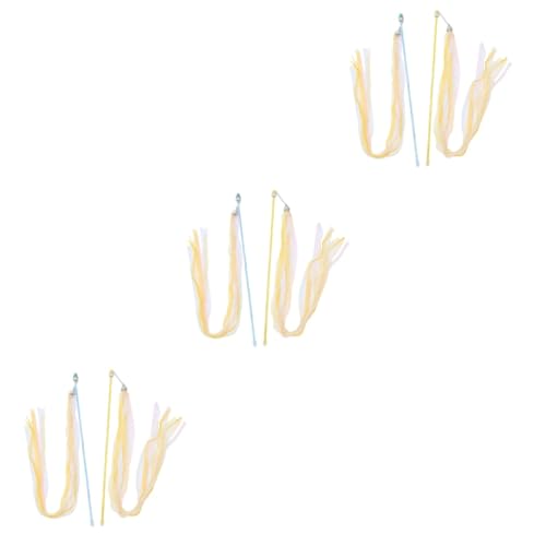 INOOMP 6stücke Interaktive Katzenangel Spielzeuge Mit Rassel Und Glocken Teasing Sticks Für Katzen Und Kätzchen Aktivität Und Spielspaß von INOOMP
