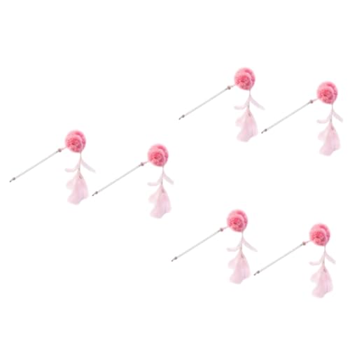 INOOMP 6stücke Interaktive Katzenspielzeuge Mit Federn Und Pompons Handgefertigter Katzenangel Für Spiel Und Bewegung INOOMP 6stücke Interaktive Katzenspielzeuge Mit Federn Und Pompons Handgefertigter Katzenangel Für Spiel Und Bewegung von INOOMP
