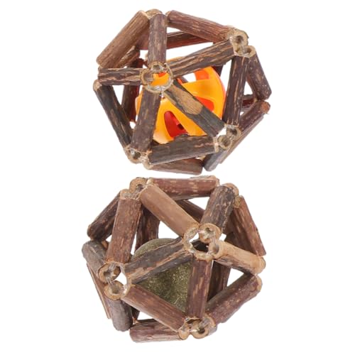 INOOMP 6 STK Katzenspielzeugball Baseball-Spielzeug Kätzchen Kauball Katze Molar Stick Katzenzahnreinigung Kauball Für Katzen Kätzchen-soundbälle Kauen Polygonum Holz Kunststoff INOOMP 6 STK Katzenspielzeugball Baseball-Spielzeug Kätzchen Kauball Katze Molar Stick Katzenzahnreinigung Kauball Für Katzen Kätzchen-soundbälle Kauen Polygonum Holz Kunststoff von INOOMP