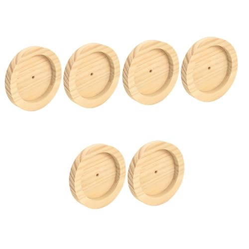 INOOMP 6 STK Zubringer Futternapf für Kaninchen Hamster-Futterteller Hamster Futterstation Hamster Futternapf Teller zur Aufbewahrung von Lebensmitteln Hamsterfutterhalter hölzern Holz INOOMP 6 STK Zubringer Futternapf für Kaninchen Hamster-Futterteller Hamster Futterstation Hamster Futternapf Teller zur Aufbewahrung von Lebensmitteln Hamsterfutterhalter hölzern Holz von INOOMP