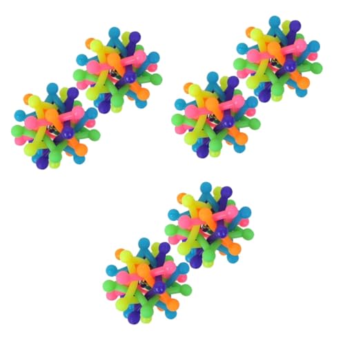 INOOMP 6stücke Molar Spielzeug Für Hunde Gummiball Mit Regenbogen-Design Und Glocken-geräusch Von Spiel Und Zahnpflege Für Kleine Haustiere Und Hausgebrauch von INOOMP