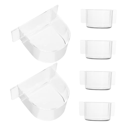 INOOMP 6stücke Teiliges Vogelfutterhaltern Halbrunde Transparente Futter Und Trinkschalen Für Vögel Einfache Langlebige Käfigzubehör Für Papageien Wellensittiche Und Hühner INOOMP 6stücke Teiliges Vogelfutterhaltern Halbrunde Transparente Futter Und Trinkschalen Für Vögel Einfache Langlebige Käfigzubehör Für Papageien Wellensittiche Und Hühner von INOOMP