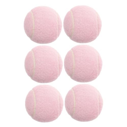 INOOMP 6stücke Teiliges Rosa Tennisbälle Für Anfängerinnen Gummi-trainingsball Für Mädchen Sanft Und Elastisch Für Spiel Und Übung Hochsichtbar Und Modisches Design von INOOMP