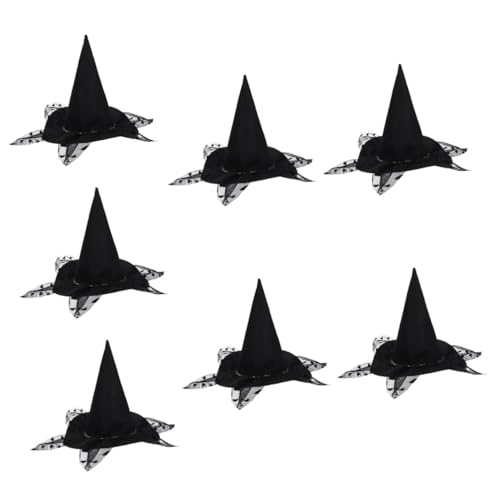 INOOMP 7 Sätze Kleidung Für Haustiere Halloweenkostü Hund Halloween-Kopfschmuck Schwarze Anzüge Hunde & Katze Zaubererhut Umhang Katze-Hunde-kostü Katzen Und Hunde Kopfbedeckung Vlies von INOOMP