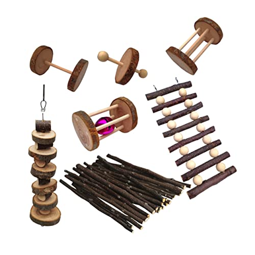 INOOMP 7st Haustier Holzspielzeug Kaninchenspielzeug Haustier Kauen Kauspielzeug Für Meerschweinchen Hasenspielzeug Aus Holz Nymphensittich Spielzeug Kaninchen Liefert Vögel Bambus INOOMP 7st Haustier Holzspielzeug Kaninchenspielzeug Haustier Kauen Kauspielzeug Für Meerschweinchen Hasenspielzeug Aus Holz Nymphensittich Spielzeug Kaninchen Liefert Vögel Bambus von INOOMP