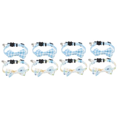 INOOMP 8 STK Haustier Katzenhalsband Kätzchenschleifenkragen Katzenglocke Weihnachts Party Weihnachten Party welpen zubehör zarter Kätzchenkragen Welpenhalsband empfindlich Seil INOOMP 8 STK Haustier Katzenhalsband Kätzchenschleifenkragen Katzenglocke Weihnachts Party Weihnachten Party welpen zubehör zarter Kätzchenkragen Welpenhalsband empfindlich Seil von INOOMP