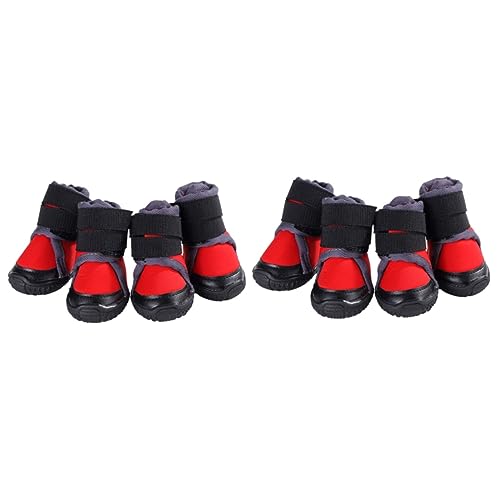 INOOMP 2sets Klettern Hund Schuhe Pet Warme Schuhe Outdoor Nicht-für Größe 45 Rot 4 Stücke * 2 INOOMP 2sets Klettern Hund Schuhe Pet Warme Schuhe Outdoor Nicht-für Größe 45 Rot 4 Stücke * 2 von INOOMP