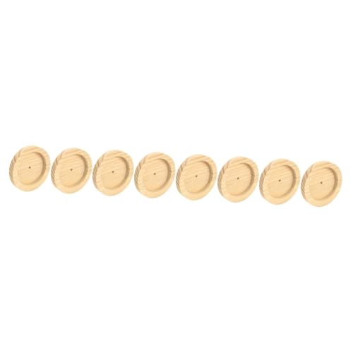 INOOMP 8 STK Zubringer Futterautomat Für Haustierkäfige Kaninchenfutter Hamsternapf in Runder Form Teller Zur Aufbewahrung Von Lebensmitteln Häschen-Feeder Futternapf Goldener Bär Holz von INOOMP
