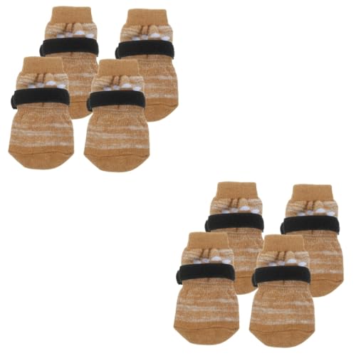 INOOMP 8stücke rutschfeste Hundesocken Für Kleine Hunde wasserdichte Pfotenschutz-socken Mit Warmen Komfortablen Materialien Und Antirutsch-Boden Für Sicheres Laufen Drinnen Und von INOOMP