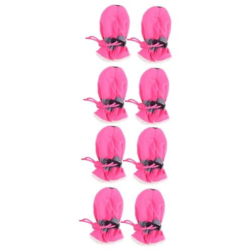 INOOMP 8-Teiliges Set Stiefel für Hunde thermoschuh Hausschuh warm rutschfeste hundestiefel atmungsaktive Socken wasserdichte Socken rutschfeste Socken Hundeschuhe Schuhe für Hunde von INOOMP