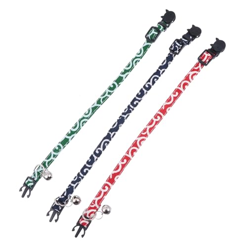 INOOMP 9 STK Haustierhalsband Hummeln verstellbares Hundeglockenhalsband elegant tierische bescherung Katzenschleifenhalsband Sicherheitshalsband für Katzen Kätzchen binden Schnalle Nylon von INOOMP