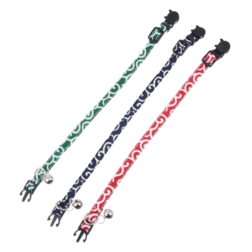 INOOMP 9 STK Haustierhalsband Hummeln verstellbares Hundeglockenhalsband elegant tierische bescherung Katzenschleifenhalsband Sicherheitshalsband für Katzen Kätzchen binden Schnalle Nylon von INOOMP