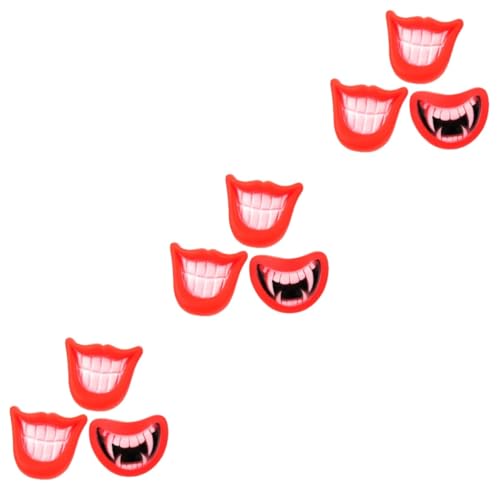 INOOMP 3sets Gesicht Fangs Rote Fangs Rote Lippen Spielzeug Halloween Cosplay Welpen Kauen Spielzeug 3 Stücke * 3 von INOOMP