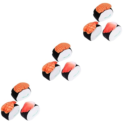 INOOMP 9 STK Katzen-Sushi-Spielzeug Flauschige Kuscheltiere Haustier Katzenspielzeug Sushi-katzenspielzeug Mit Katzenminze Katzenzahnreinigungsspielzeug DIY Karikatur Plüsch INOOMP 9 STK Katzen-Sushi-Spielzeug Flauschige Kuscheltiere Haustier Katzenspielzeug Sushi-katzenspielzeug Mit Katzenminze Katzenzahnreinigungsspielzeug DIY Karikatur Plüsch von INOOMP