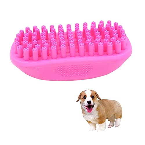 INOOMP Massagebürste aus Silikon Badebürste für Haustiere Haustierzubehör petsanft haustierkamm pet Hair Brush Dog Brush Haustierpflegebürste Pflegebürste für Hunde der Hund Wäscher Rosa von INOOMP