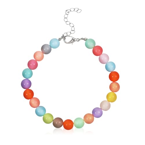INOOMP Candy Farbwechsel Hundehalsband Verstellbare Hundehalskette Für Kleine Und Große Hunde Stilvoller Haustier Schmuck Für Hochzeiten Und Partys Robustes Und Bequemes Design Aus von INOOMP