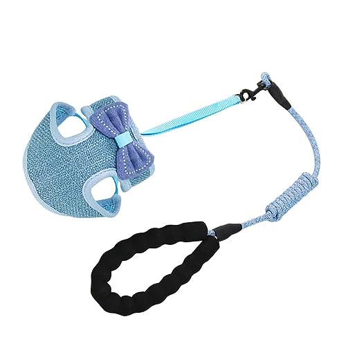 INOOMP 2.5kg Bowknot Katzen Geschirr Verstellbar Atmungsaktive Weste Für Katzen Brustgeschirr Blau Für Und Langlebig von INOOMP