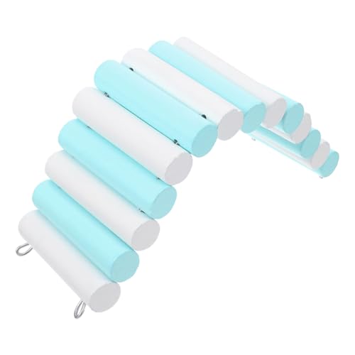 INOOMP Chinchilla Suspension Bridge Kletterspielzeug Für Ratten Leiterspielzeug Für Hamster Zuckergleiterkäfig -kletterspielzeug Vogelleiter Hölzern Sky-Blue von INOOMP