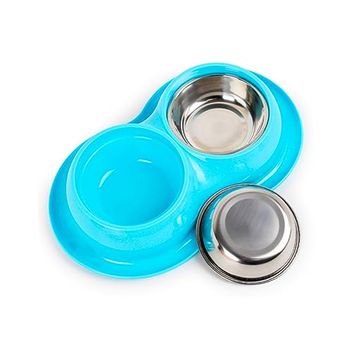 INOOMP Hundenapf Futternapf Für Haustiere Edelstahlnapf Doppelnapf Futter Und Wasser Sauber Und Leicht Zu Reinigen Für Kleine Hunde Und Katzen INOOMP Hundenapf Futternapf Für Haustiere Edelstahlnapf Doppelnapf Futter Und Wasser Sauber Und Leicht Zu Reinigen Für Kleine Hunde Und Katzen von INOOMP