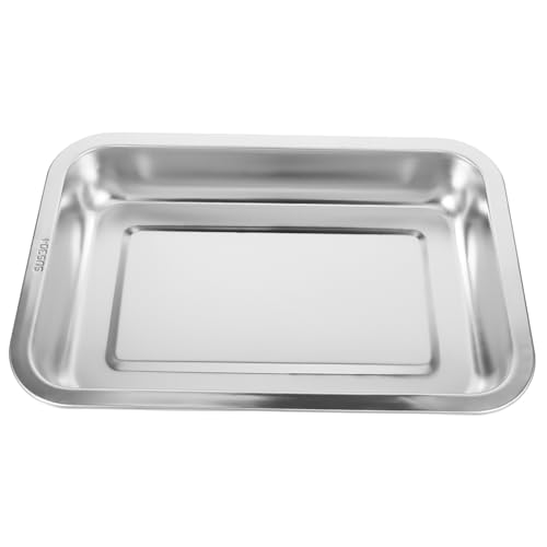 INOOMP Edelstahl Katzentoilette Groß Offene Katzenklo Für Einfache Reinigung Litter Box Aus Rostfreiem Material Geeignet Für Zuhause Büro Und Mehr von INOOMP