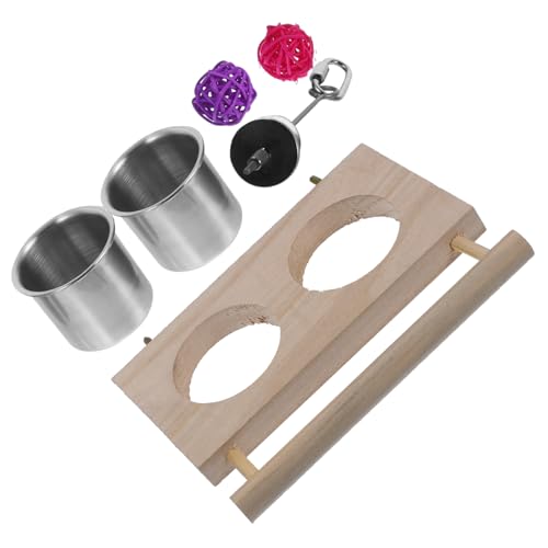 INOOMP Edelstahl Vogel futternapf mit Fruchtgabel und Spielball Große Kapazität Stabil Montierbar Vielseitig für Papageien Tauben Hamster als Indoor Vogel Futterstation Zufällige Farbe INOOMP Edelstahl Vogel futternapf mit Fruchtgabel und Spielball Große Kapazität Stabil Montierbar Vielseitig für Papageien Tauben Hamster als Indoor Vogel Futterstation Zufällige Farbe von INOOMP