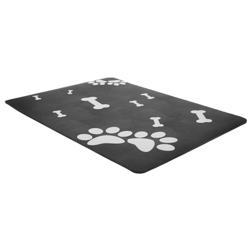INOOMP Futterunterlage Für Hunde Saugfähige Unterlage Für Wassernapfmatte Für Haustiere Katzen Und Hunde Schnelltrocknend Schmutzabweisend Futtermatten Für Haustiere Schwarz von INOOMP