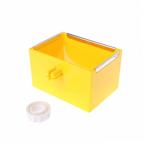 INOOMP Wassernapf Quadratisch Mit Bolzenhalter Platzsparend Sicher Für Katzen Und Hunde Gelb von INOOMP