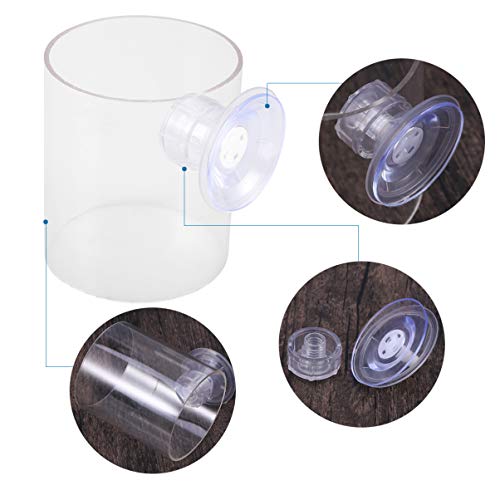 INOOMP Futterring für Aquarien Einstellbare Futterstation für Flüssige und Schwimmende Nahrung Geeignet für Große Aquarien mit Saugnapf für Stabilen von INOOMP