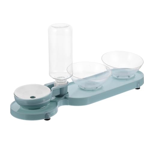 INOOMP Innovativer Futterautomat Für Haustiere: Doppelkippschüsseln Automatischer Wasserspender Für Katzen von INOOMP