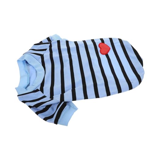 INOOMP Süßes Hunde-t-Shirt Hübsches Gestreiftes Haustier-Shirt Atmungsaktiv und Bequem für Welpen Größe M von INOOMP